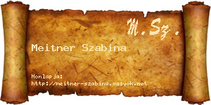 Meitner Szabina névjegykártya